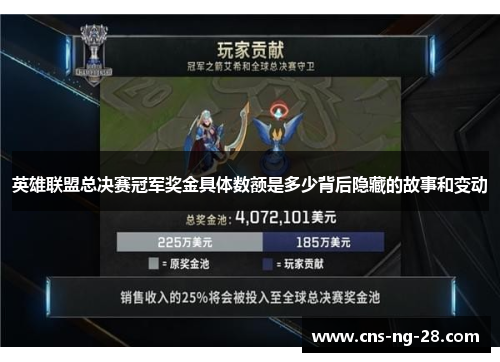 英雄联盟总决赛冠军奖金具体数额是多少背后隐藏的故事和变动 英雄联盟总决赛冠军奖金具体数额是多少背后隐藏的故事和变动